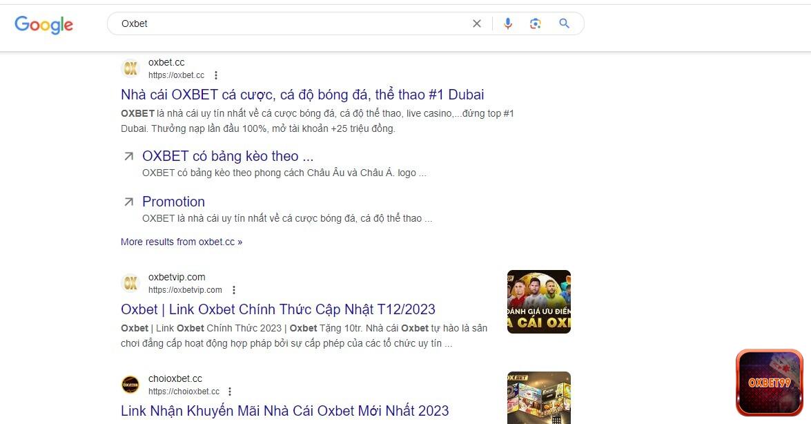 Tìm kiếm app Oxbet chính thức